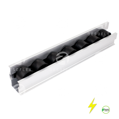 Riel de aluminio 40mm ESD con guía