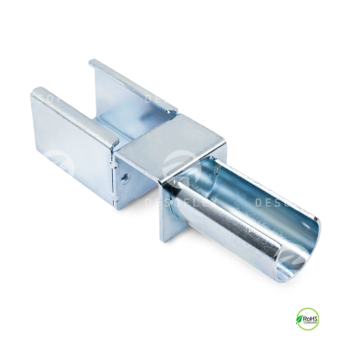 Soporte para riel con conector para tubo