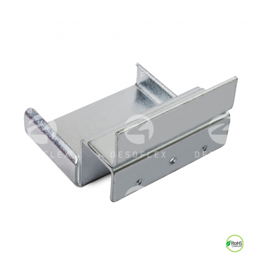 Soporte para riel rodillo grande 85mm con tope en borde
