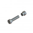 Set de tuerca y tornillo cromado