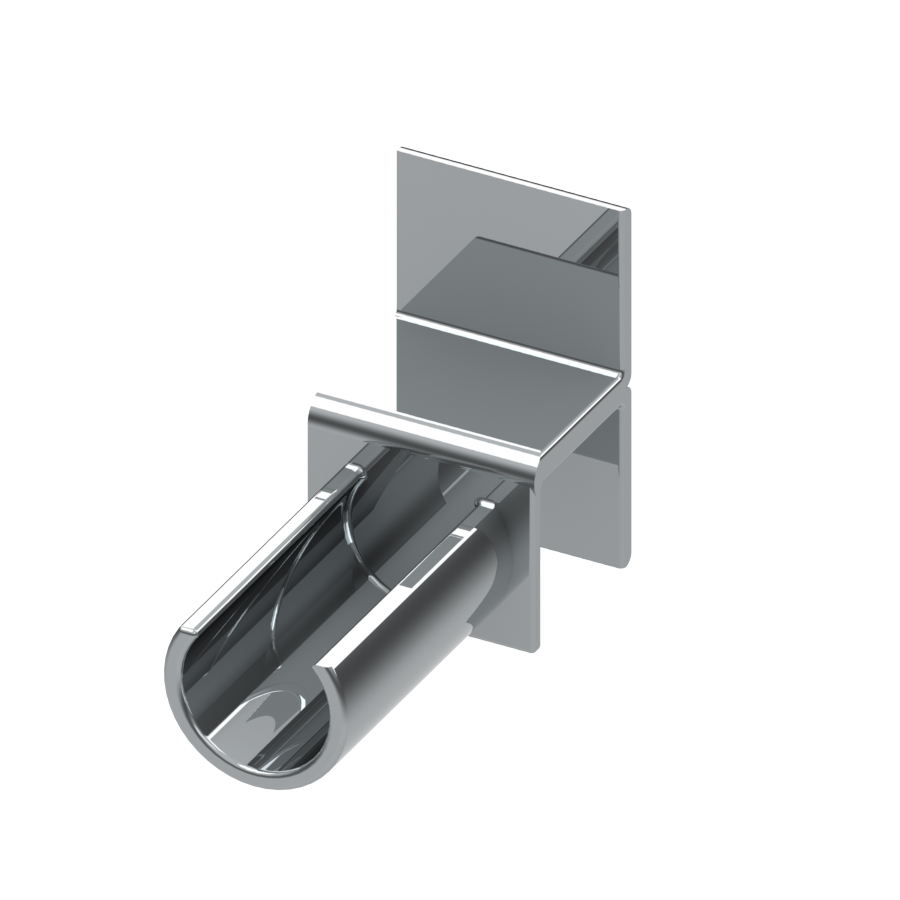 Soporte conector para tubo con tope en borde